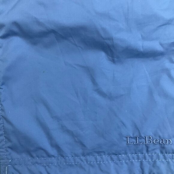 LL Bean Blue Mens Large Zip-Up Windbreak Rain Jacket Outdoor Active Hooded - Picture 15 of 15
